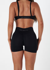 SIGNATURE SCRUNCH SHORTS - LIQUORICE