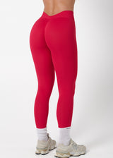 V SCULPT SEAMLESS LEGGINGS - CHERRY