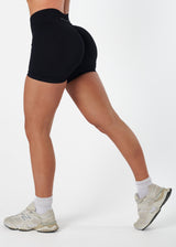 SIGNATURE SCRUNCH SHORTS - LIQUORICE