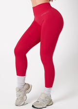 V SCULPT SEAMLESS LEGGINGS - CHERRY