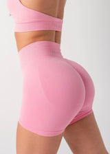 MINI CURVE SCRUNCH SHORTS - PINK SUGAR