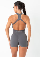 SCRUNCH CONTOUR ONE PIECE - STEEL