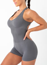 SCRUNCH CONTOUR ONE PIECE - STEEL