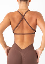 V SCULPT BRALETTE - CHOCOLATE