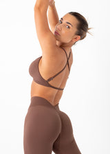 V SCULPT BRALETTE - CHOCOLATE