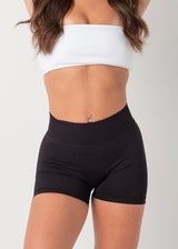 ULTIMATE SEAMLESS SCRUNCH SHORTS MINI - BLACK