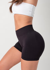 ULTIMATE SEAMLESS SCRUNCH SHORTS MINI - BLACK