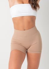 ULTIMATE SEAMLESS SCRUNCH SHORTS MINI - NUDE