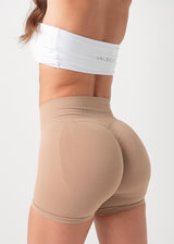 ULTIMATE SEAMLESS SCRUNCH SHORTS MINI - NUDE