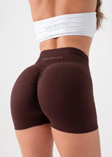 ULTIMATE SEAMLESS SCRUNCH SHORTS 3.0 - ESPRESSO