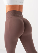 ULTIMATE SEAMLESS SCRUNCH LEGGINGS MINI - STEEL BROWN