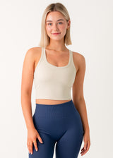 CROPPED TANK - CREAM WHITE