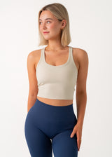 CROPPED TANK - CREAM WHITE