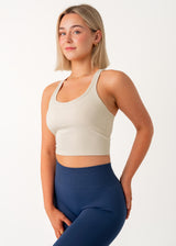 CROPPED TANK - CREAM WHITE