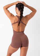 SCRUNCH CONTOUR ONE PIECE - CHOCOLATE