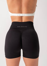 ULTIMATE SEAMLESS SCRUNCH SHORTS 2.0 - BLACK