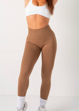 ULTIMATE SEAMLESS SCRUNCH LEGGINGS - MOCHA