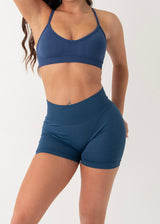 SIGNATURE SCRUNCH SHORTS - DEEP BLUE