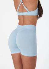 SIGNATURE SCRUNCH SHORTS - SKY
