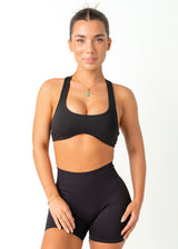 MINIMAL RACER BRA - BLACK