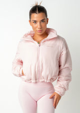 CROPPED PUFFER - PINK