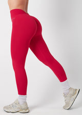 V SCULPT SEAMLESS LEGGINGS - CHERRY