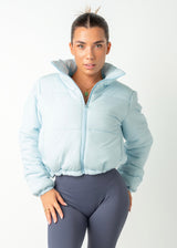 CROPPED PUFFER - BLUE