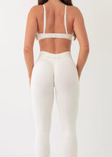 SIGNATURE SCRUNCH LEGGINGS - VANILLA