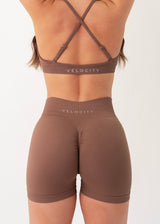 SIGNATURE SCRUNCH SHORTS - CHOCOLATE