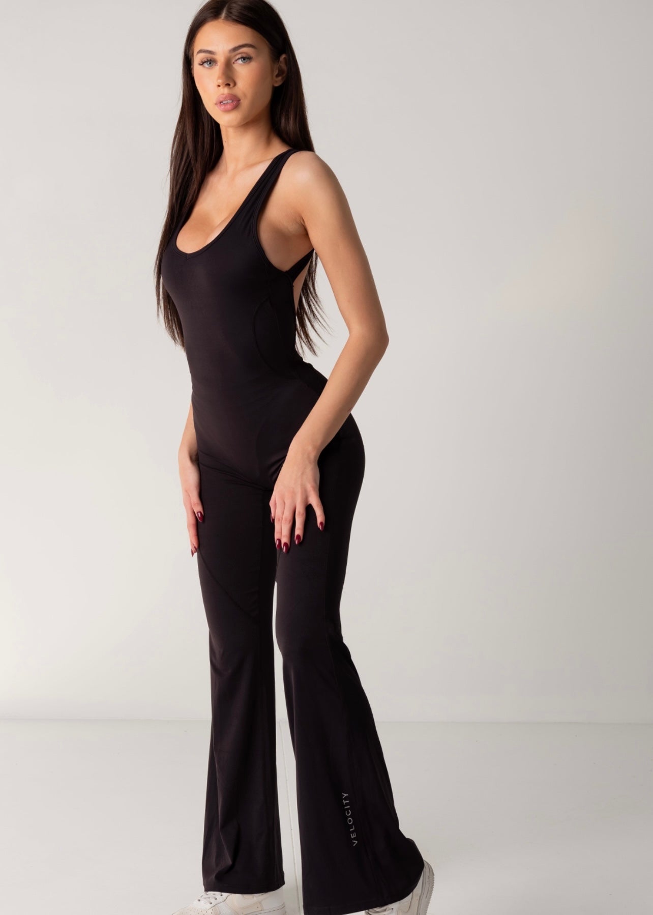 FLARE JUMPSUIT - BLACK