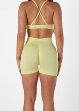 SIGNATURE SCRUNCH SHORTS - LEMON SORBET
