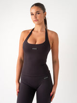 SS HALTER TANK - BLACK