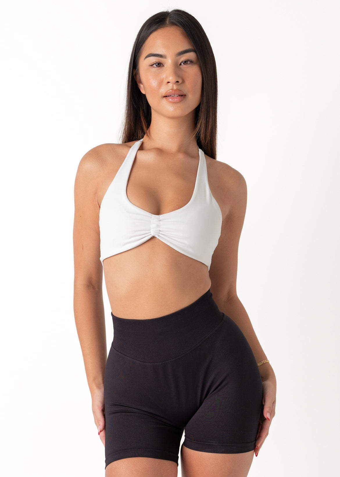 MINI HALTER BRA - WHITE