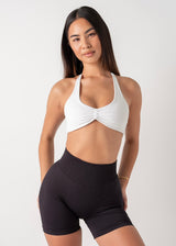 MINI HALTER BRA - WHITE