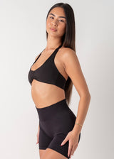 MINI HALTER BRA - BLACK