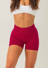 ULTIMATE SEAMLESS SCRUNCH SHORTS MINI - RASPBERRY