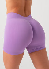 V SCULPT SEAMLESS SHORTS - WARM LILAC