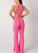 COTTON CASUAL FLARES - PINK