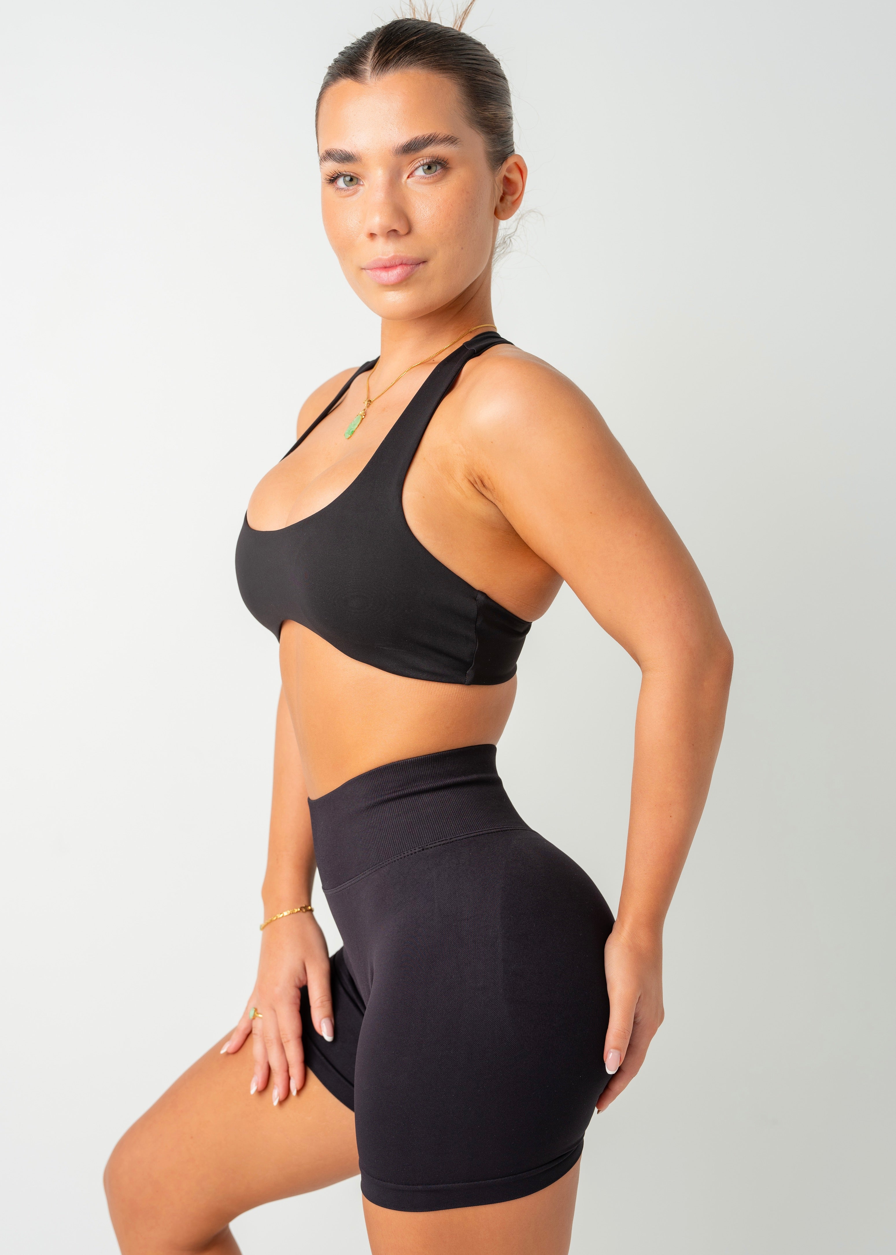 MINIMAL RACER BRA - BLACK