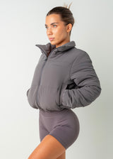 CROPPED PUFFER - GREY