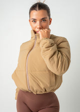 CROPPED PUFFER - BEIGE