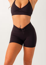 POISE TIE SHORTS - BLACK