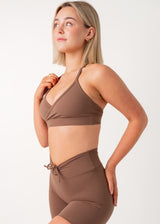 POISE HALTER BRA - CHOCOLATE