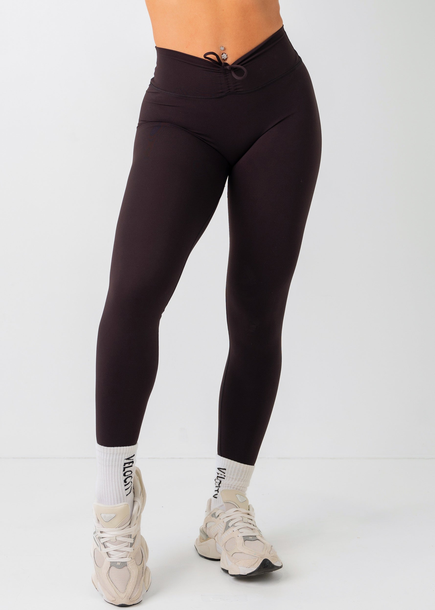 POISE TIE LEGGINGS - BLACK