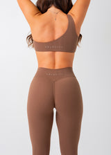 POISE TIE LEGGINGS - CHOCOLATE