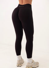 SIGNATURE SCRUNCH LEGGINGS - LIQUORICE