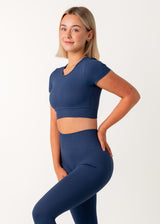 SIGNATURE SUPPORT CROP - DEEP BLUE