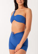 POISE ONE SHOULDER BRA - COBALT