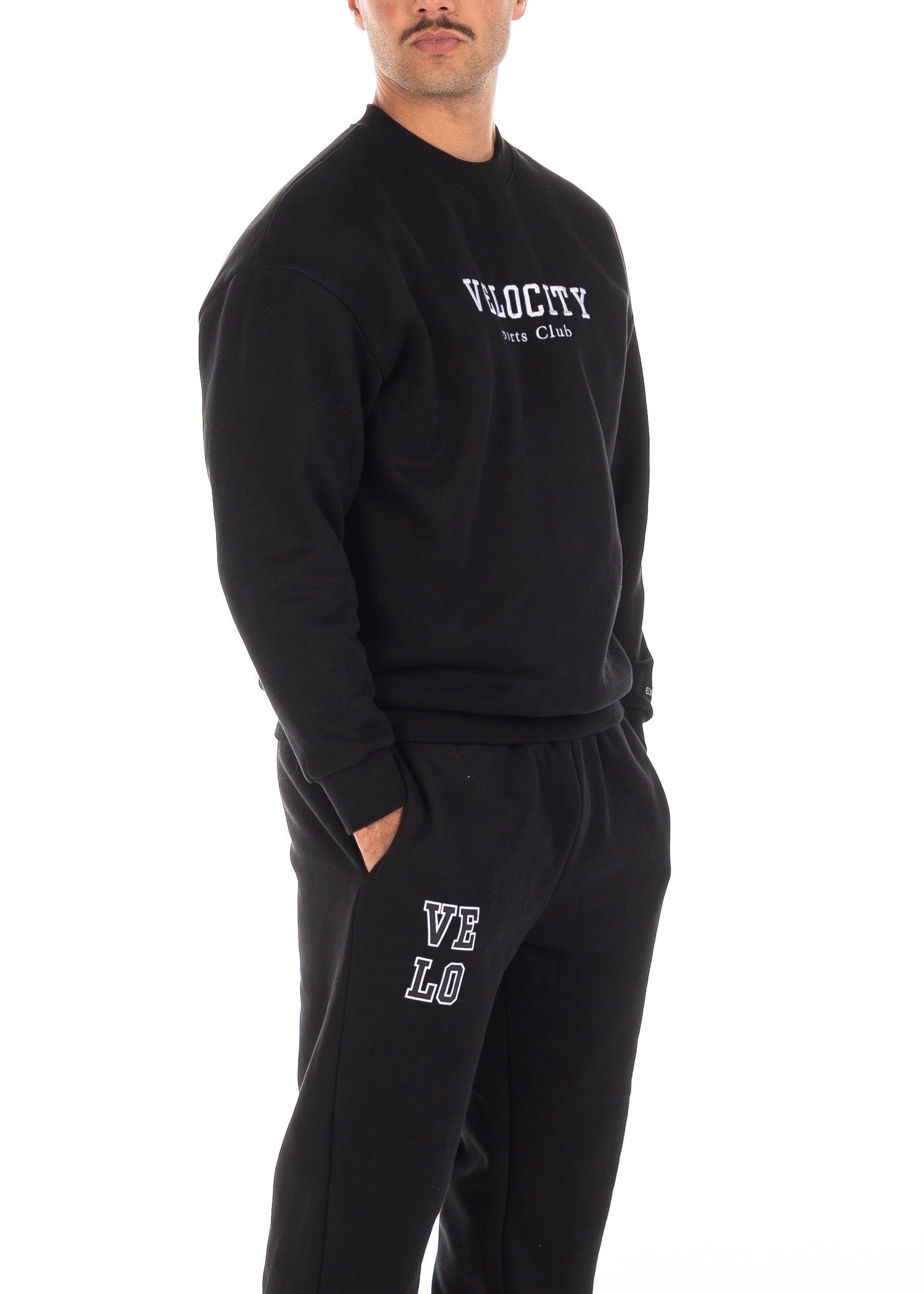 VELO OVERSIZED CREW - BLACK